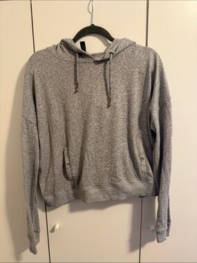 Cotton on Gray Hooded Pullover Sweater criss cross back